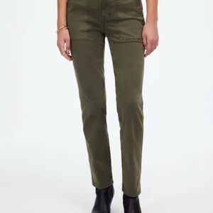 Madewell Olive Green Straight-Leg Pants